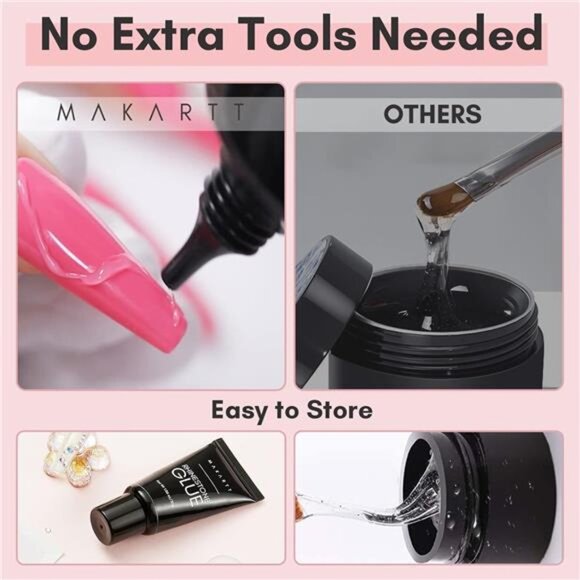 Nail Rhinestone Glue for Nails,SuperStrong Gel Nail Glue for Nail Charm 3D Nails - Picture 5 of 7